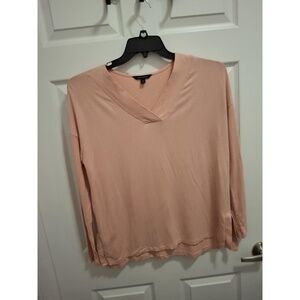 3/$15 Banana Republic Small Pink‎ V Neck Fitted Sleeve Versatile Pullover Shirt